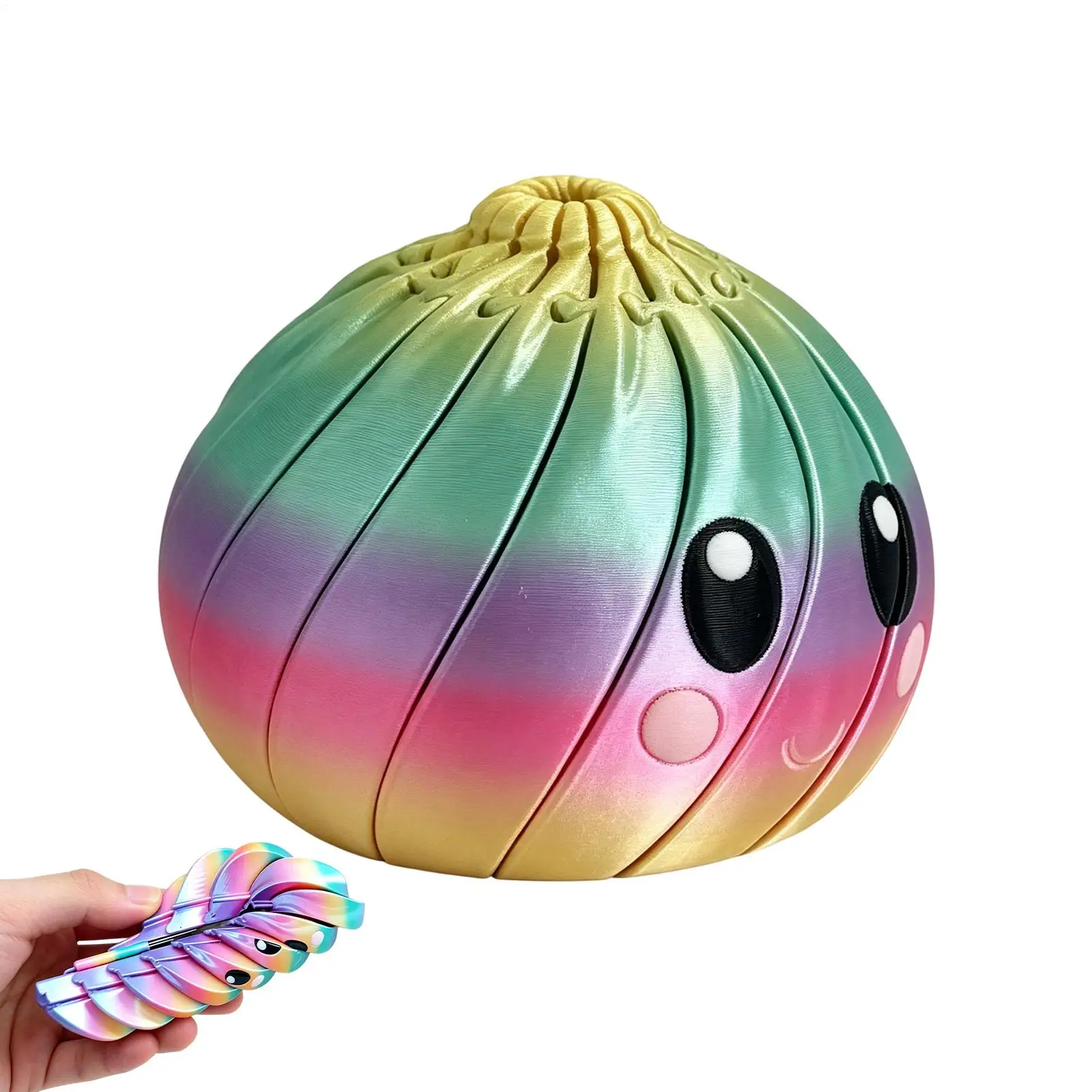 Desktop Ornament Steamed Bun 3D Printed Twisty Dumpling Decompression Toy Spiral Bun Relaxing Toys christmas Gifts For Kids