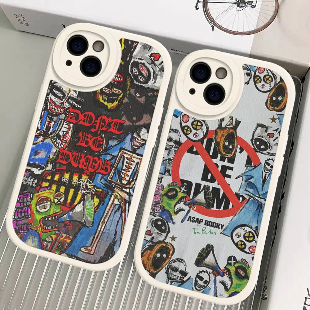 A-ASAP R-Rocky Don't Be Dumb Phone Case For IPhone 16 15 14 13 12 11 Pro Max Plus Leather Cover