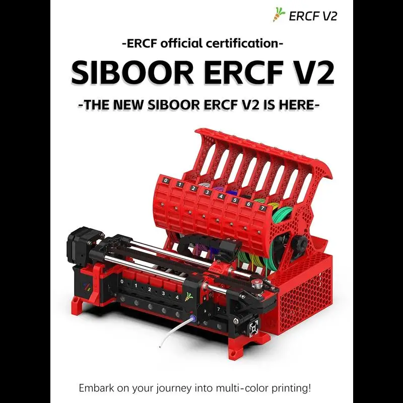 2025 2.4/Trident Rabbit ERCF V2 Multi-color 8 Color Kits SIBOOR Rabbit 2.0 Enraged Upgrade DIY Kits for Klipper 3D Printer