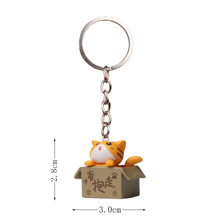 Portachiavi gatto cartone animato adorabile Portachiavi giocattolo gatto cartone fortunato Portachiavi ciondolo animale domestico Gioielli creativi Regalo Accessori moda