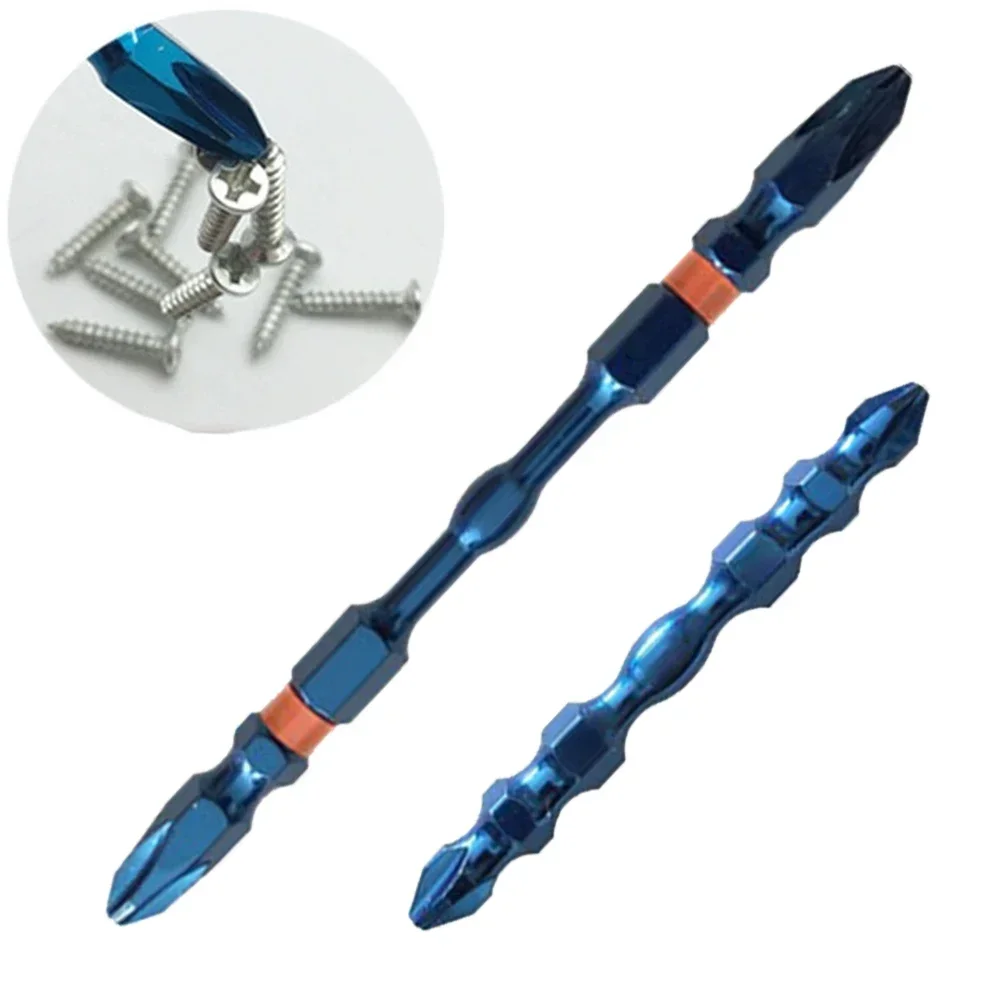 

Blue Double Head PH2 Screwdriver Bit Electric Cross Screwdriver 65-100mm Hand Tools For Decoration Furniture Electronics Metal