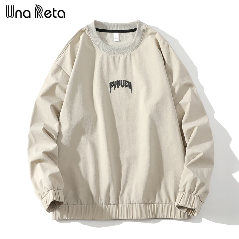 

Una Reta Solid Sweatshirt 2024 Spring Men Clothing Streetwear Hip Hop Pullover Tops Tracksuit Loose Unisex Sweatshirts