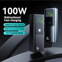 Ranwomen 20000mAh High-capacity Power Bank 100W Bidirectional Fast Charging Portable Charger External Battery Power Bank