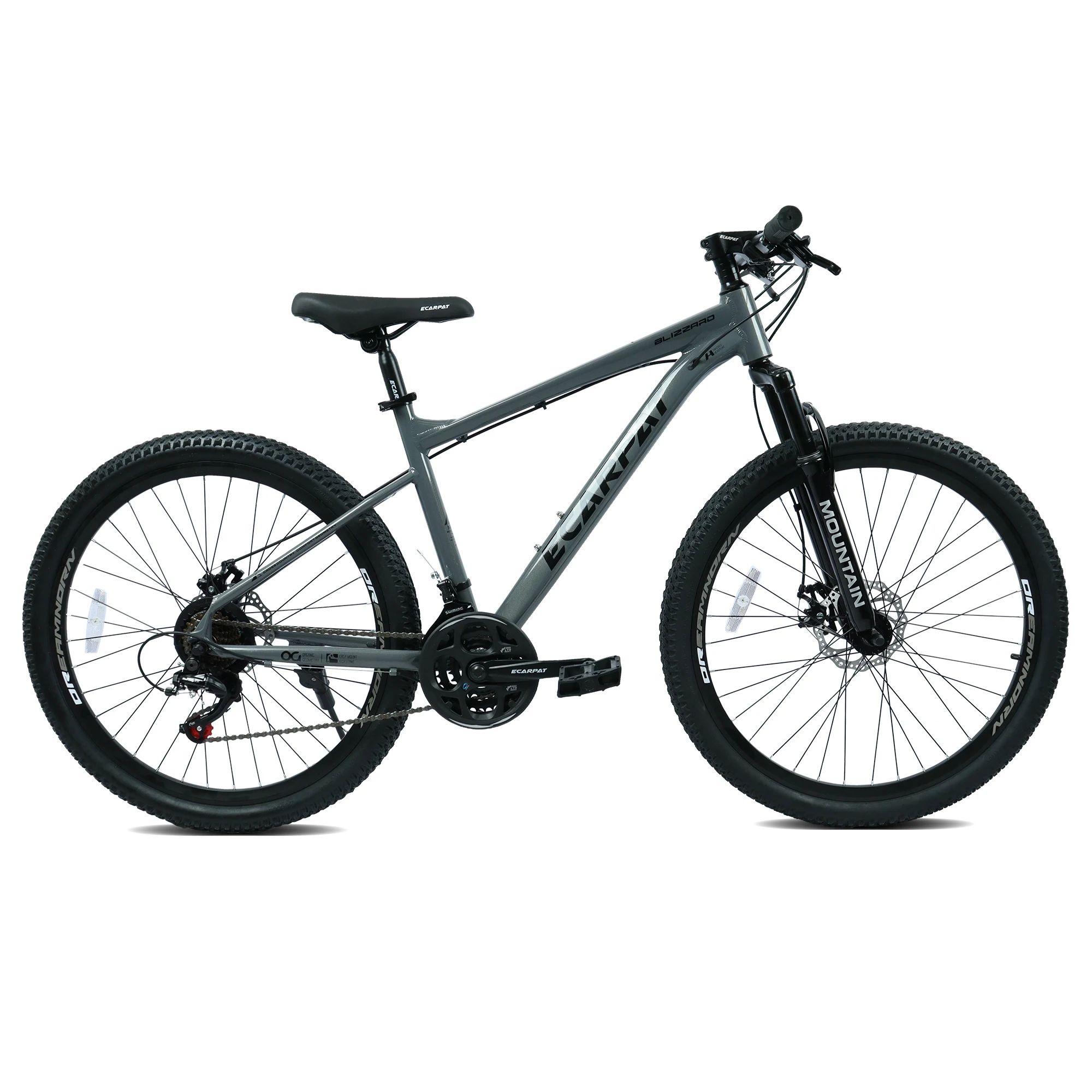 

Alixeperss Store Ecarpat 26 Inch All-Terrain Mountain Bike with Disc Brakes 21-Speed Drivetrain & Durable Carbon Steel Frame