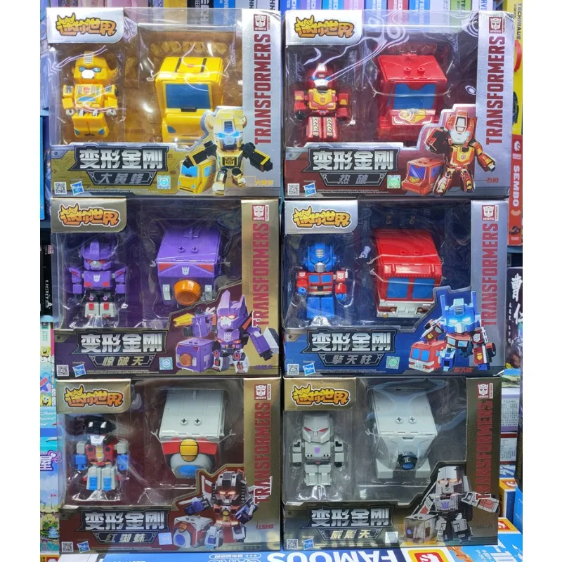 Transformatory figurki Optimus Prime Megatron Runabout Skywarp alfa Trion Ironhide Wheeljack Puzzle zabawka montażowa