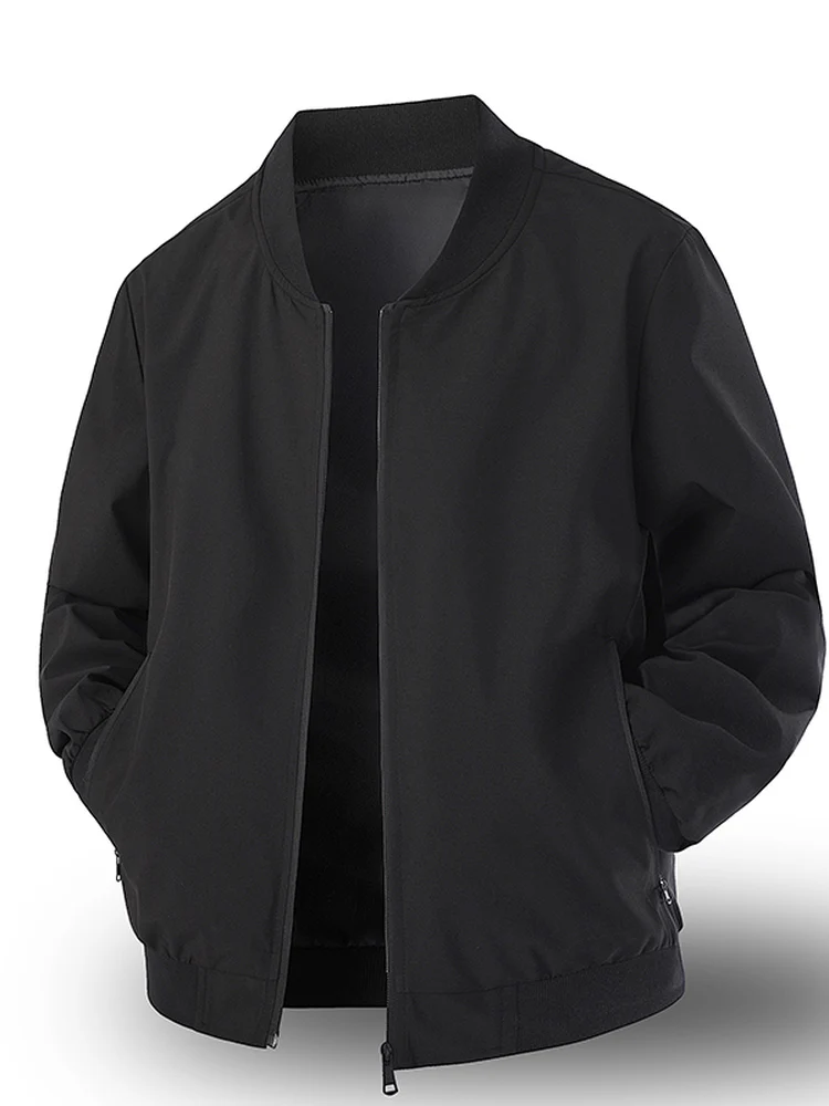 

Casual Sle Baseball Jaet for Men Spring Autumn New Faion Pure Color Trendy Brand Personali Haome Coat Outerwear