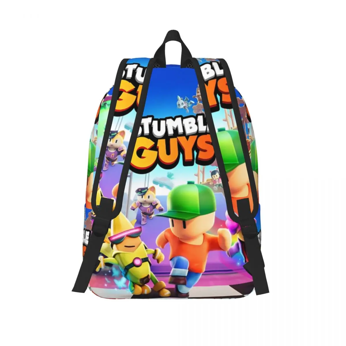 Stumbles Game Cartoon Guys Plecak Mężczyźni Kobiety High School Hiking Travel Daypack Back to School Gift Laptop Canvas Bags Sports