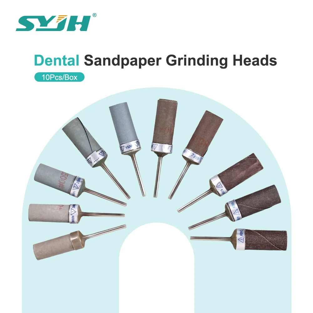

SYJH Dental 10Pcs Sandpaper Grinding Heads 2.35mm Shank Mini Drill Bit Buffing Wheel For Jewelry Making Dentistry Rotary Tools