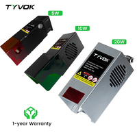 Tyvok 20W Laser Module with Air Assist Nozzle Diode 450nm TTL Blue Light 10W 5W Laser Head for Laser Engraving Wood DIY Tools