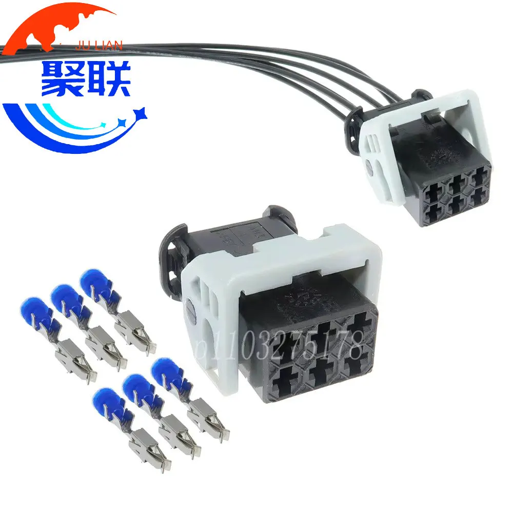 1 Set 6 Pin 0258007366 22693-7Y000 1475057-1 1475104-1 Oxygen Sensor Plug Harness Socket Waterproof Connector for Nissan