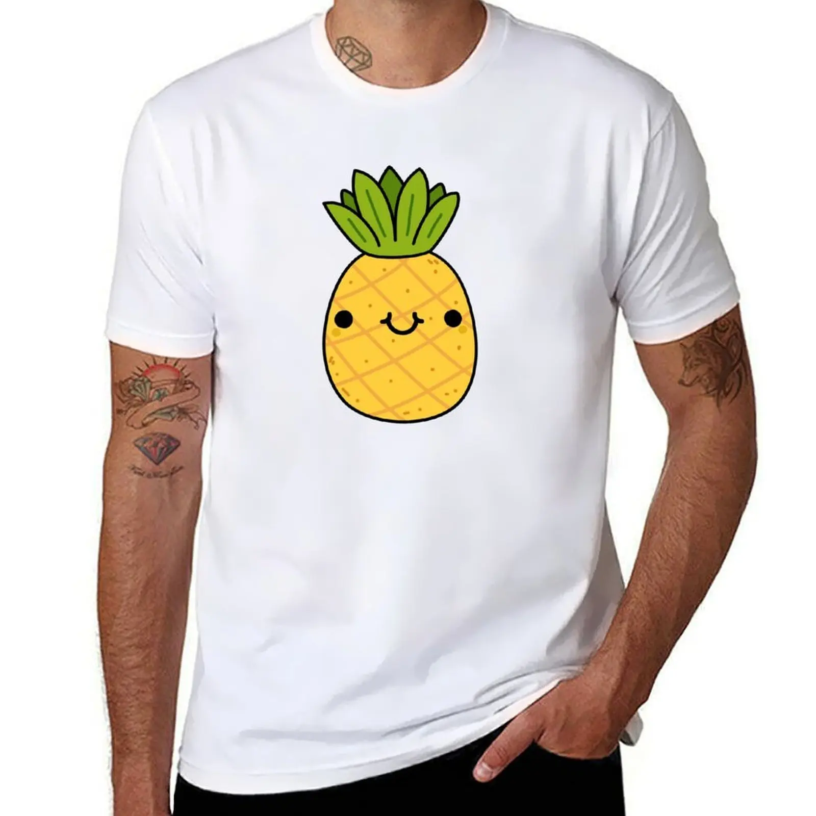 

Kawaii Pineapple Fruit T-Shirt man t shirt cotton man t shirts graphic T-Shirt