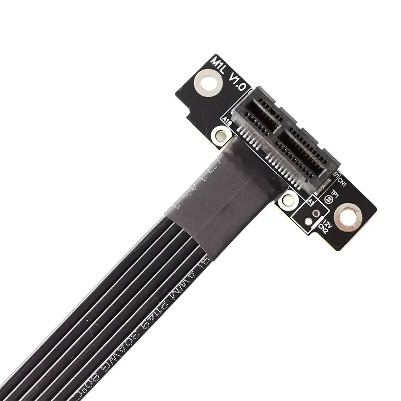 ADT-Link GEN3 PCIE 3.0 x1 Extension Cable Dual Right angle Riser Adapter for Sound Card Wireless Network Card Graphics Card