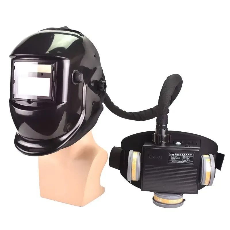 Automatic Variable Light Welding Helmet with PP Air Purification Cap Reliable Air Supply Positive Pressure Hood for Safety