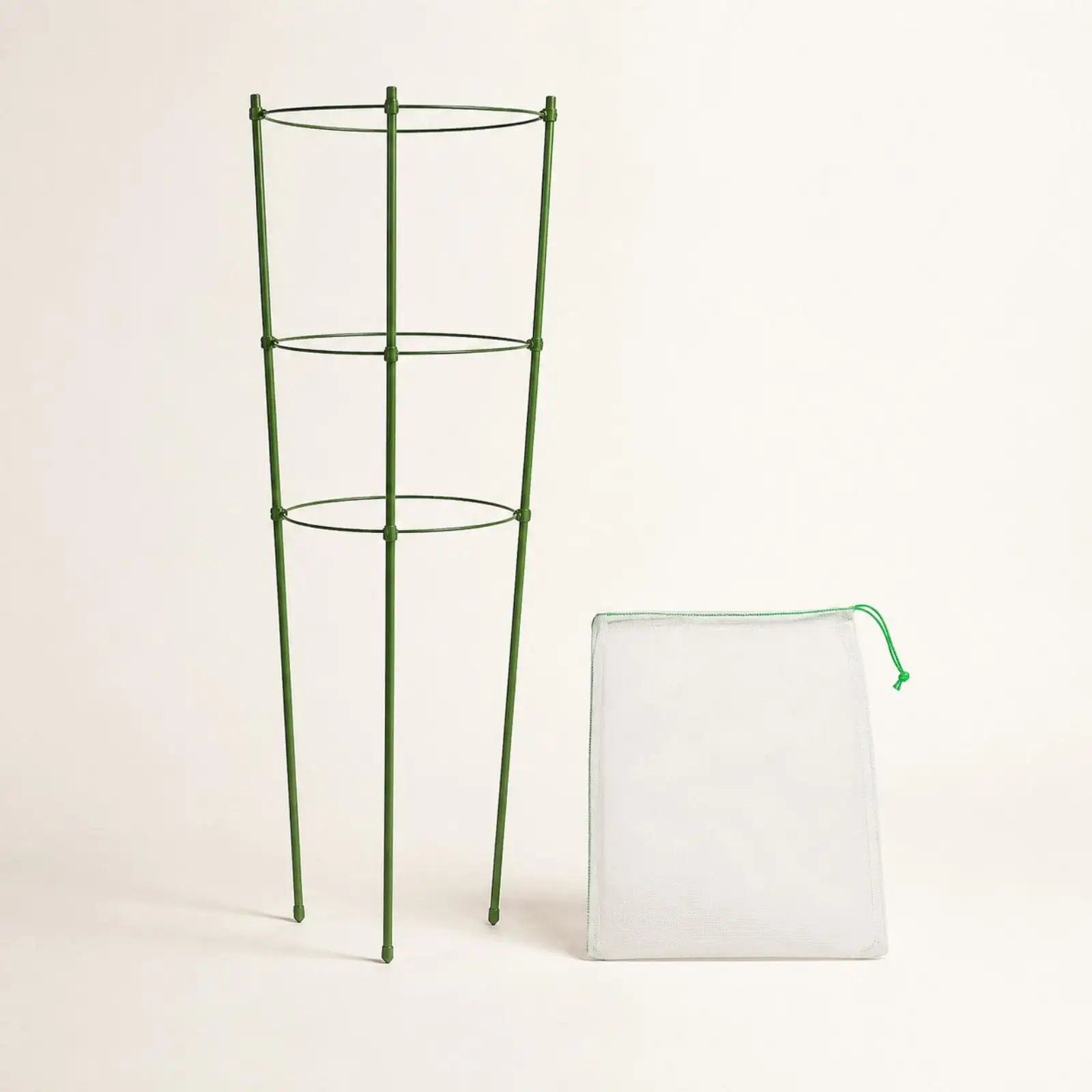Plant Seedling Protection Cage Indoor Outdoor Garden Plant Cage with Drawstring Mesh Cover Guard Cover Easy to Set Up