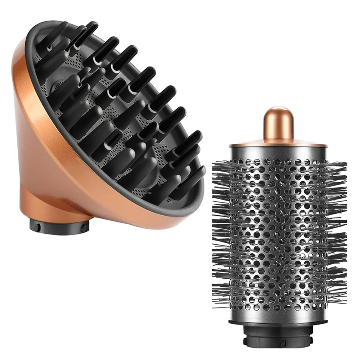 

Diffuser & Large Round Volumizing Brush Attachment Compatible for Dyson Airwrap HS05, HS01 - Ideal Beauty