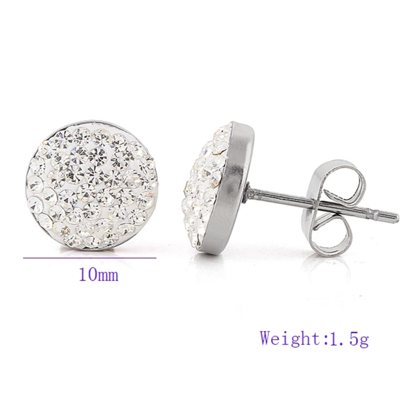 YQYSKO Christmas gift classic Genuine CZ Crystals Stud earrings,Gift to girlfriend 100% hand made