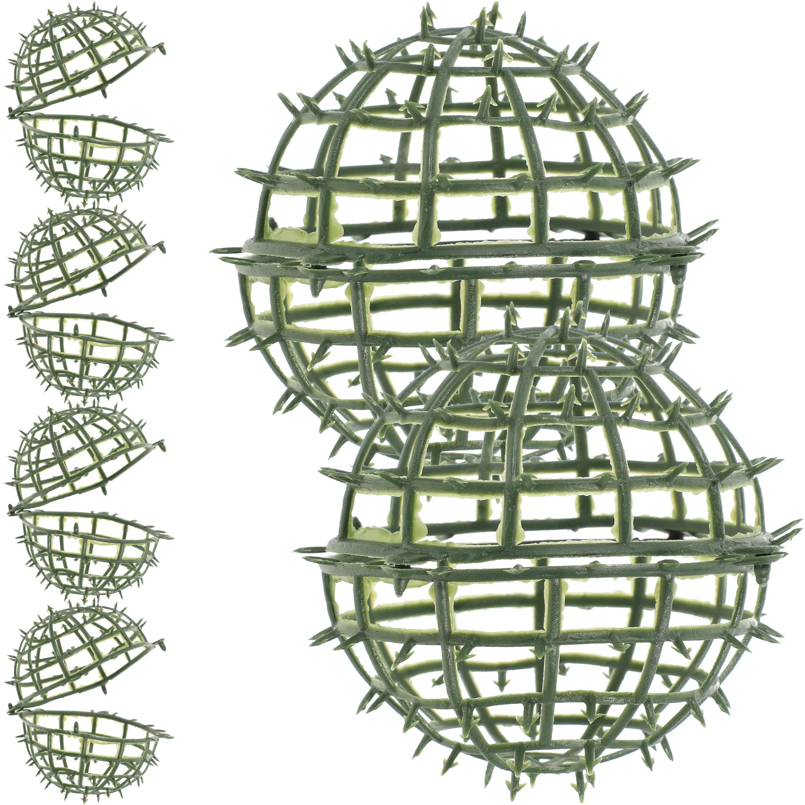 

6 Pcs Flower Arrangement Garden Topiary Frame Artificial Ball Plants Floral Grid Shelf Holder Cage Leaf Rack