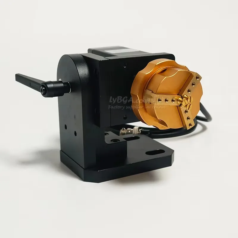 

Professional Ring Jewelry Rotary Axis 90 Degree Angle Adjust with Copper Clamp Jig for Fiber Marking Machine