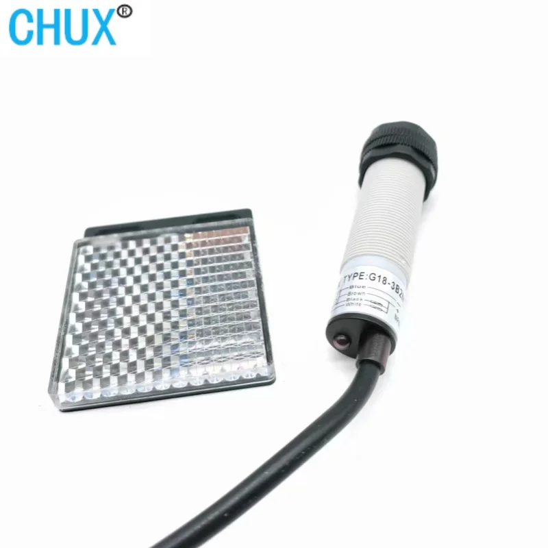 Photoelectric Switch 2m Sensing Detect Distance NPN PNP NO/NC M18  plastic Shell E3F Photocell Sensor Reflective Type