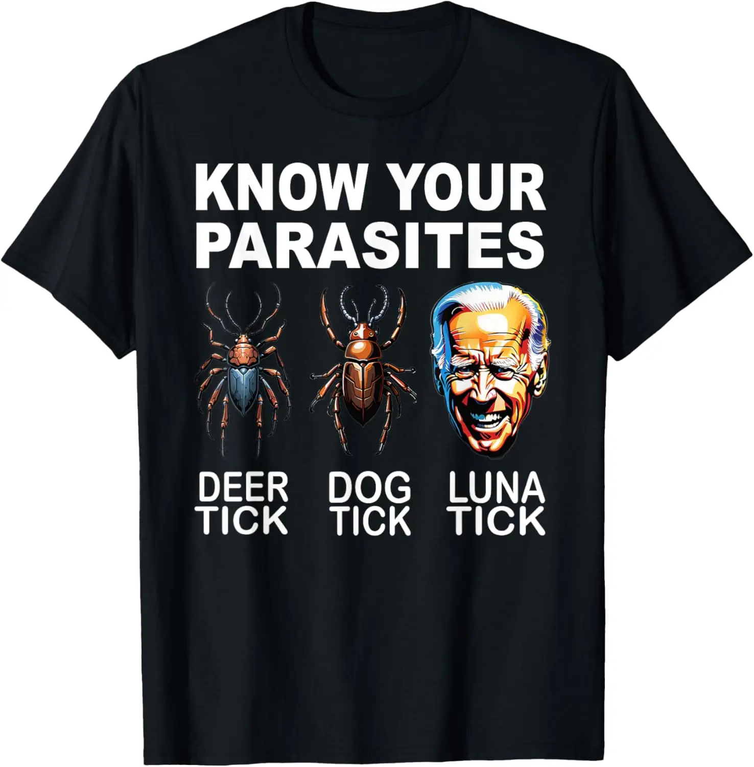 Scopri i tuoi parassiti Anti-Biden Funny Luna Tick Pro Trump t-shirt