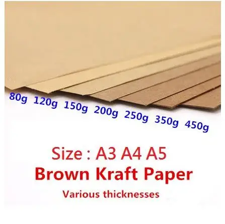 50-pcs-lote-a5-a4-kraft-papel-marrom-cartao-grosso-cartao-de-papelao-cartao-diy-fazendo-papel-80g-120g-150g-200g-250g