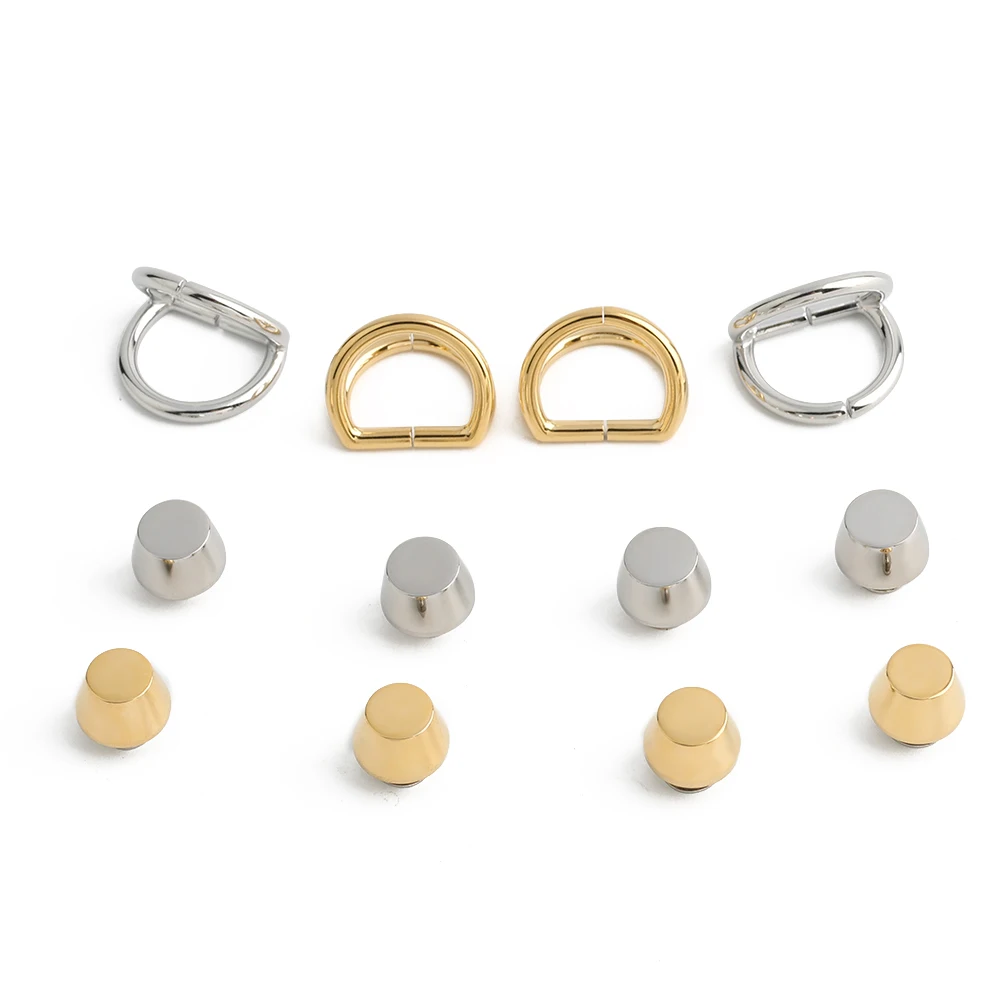 1/3Sets 100% Stainless Steel New Bag Locks Swivel Clasp with Key For Women Handbag Purse Tote Turn Lock Set Accessories High-end