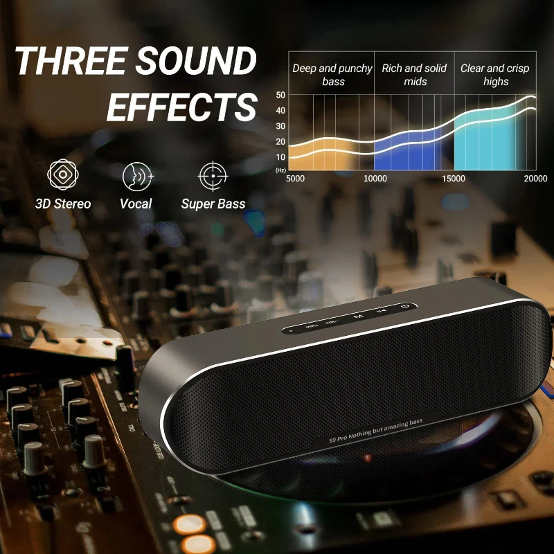 Cañón De acero pequeño para graves pesados S9Pro, Bluetooth 5,3, Caixa De Som, sonido envolvente estéreo, portátil, alta potencia, batería De larga duración de 60W, TWS