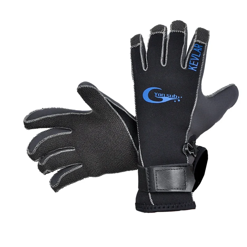 

Water Sports Diving Gloves 3MM Kevlar Non-Slip Surfing Warm Abrasion Resistant Hand Protectors Stab Resistant Hunting Gloves