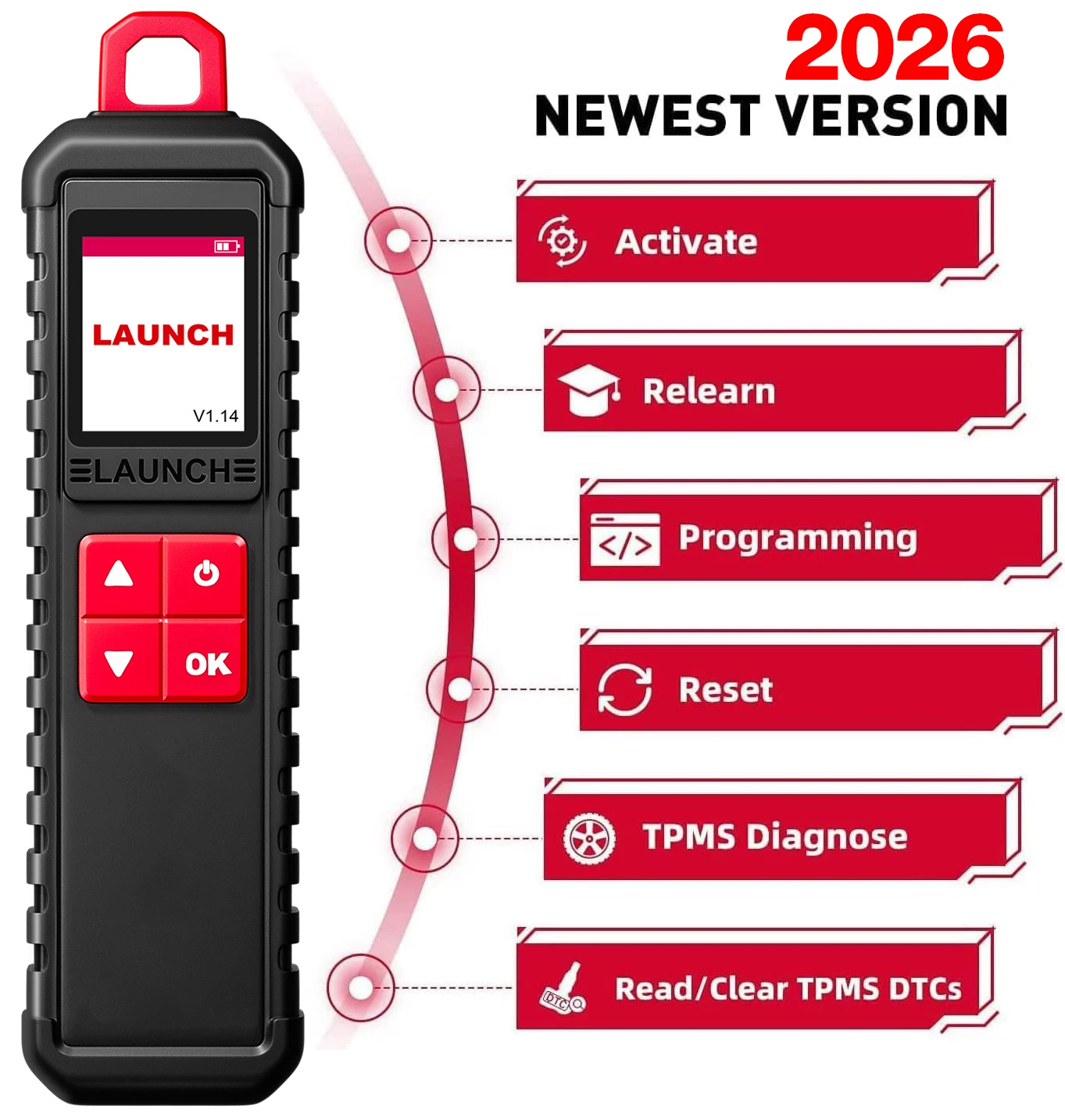 LAUNCH X431 I-TPMS Car Tire Pressure Inspection Tool sensor activate Relearn program works for Android Phone X431 PRO V/PRO3S+