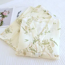 Maternity Clothing Women Feeding Nightie For Nursing Spring Autumn Pure Cotton Print Breastfeeding Pajamas Pregnant