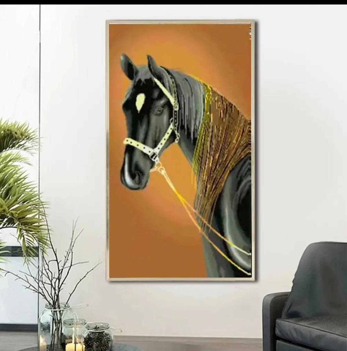 

Элегантная Алмазная Картина Ручной Работы (DIY) 68x18 см для Декора Прихожей, Искусственный Бархат, Мультяшный Узор, Без Рамы, Современный Простой Стиль