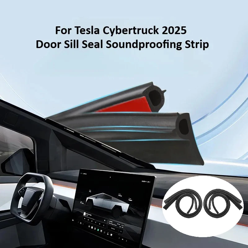 

Уплотнительная лента для Tesla Cybertruck 2024-2026, уплотнитель на порог, звукоизоляционная лента, шумоподавление, водонепроницаемые автомобильные аксессуары
