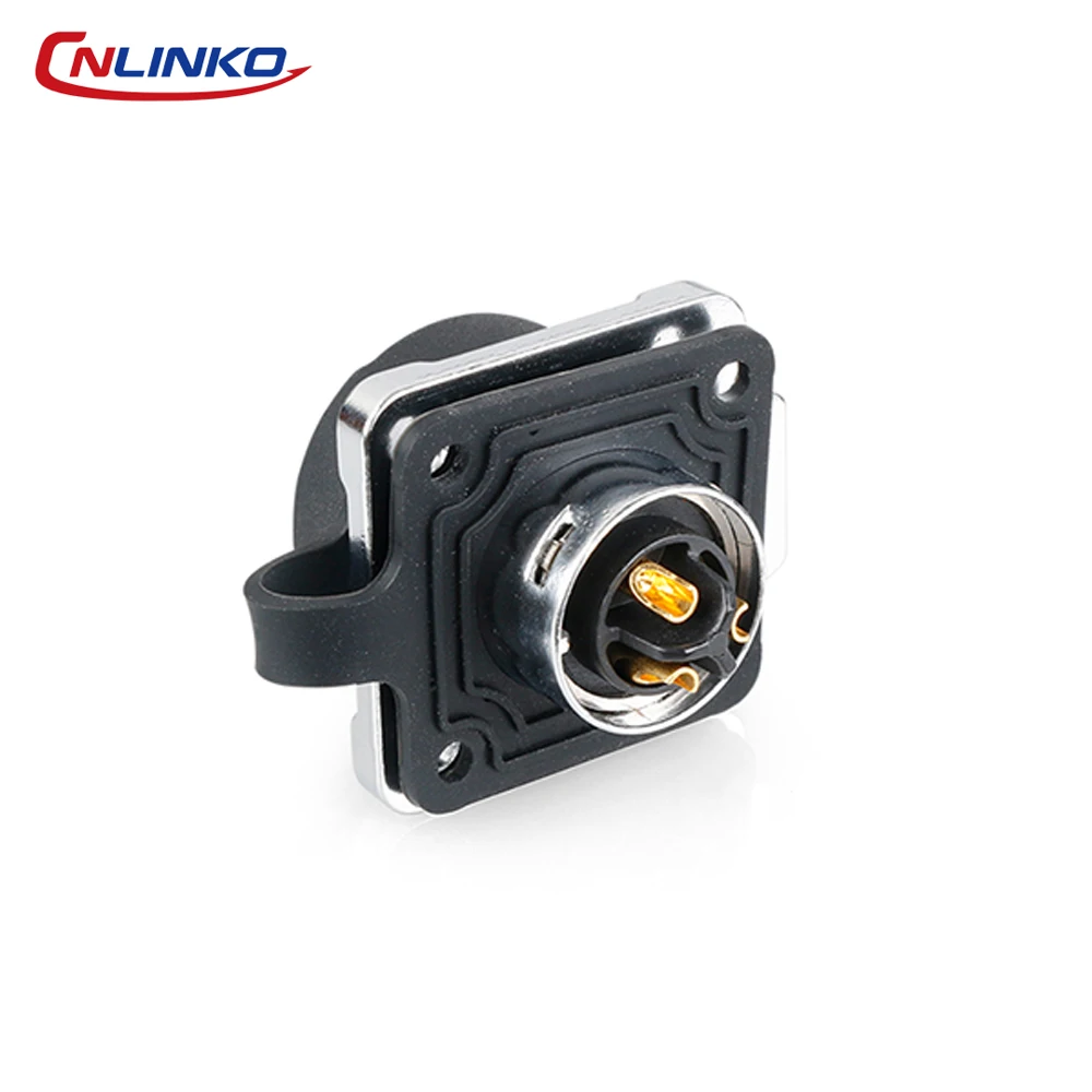 CNLINKO LP16 IP68 Circular Metal Housing Connector 2-9Pin Solder Type Heavy Duty for Medical Equipment & Industrial Automation