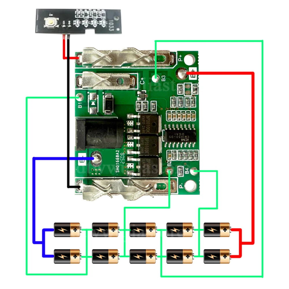 Kein Original für Makita Li-Ion Akku Aufbewahrungsbox Gehäuse PCB BMS Schutzplatine für Lomvum Zhipu Hongsong Jingmi Gehäuse – Detail 6