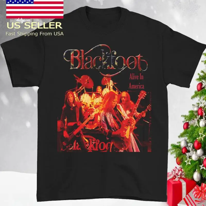 Blackfoot band live American T-shirt Black Short Sleeve All Sizes
