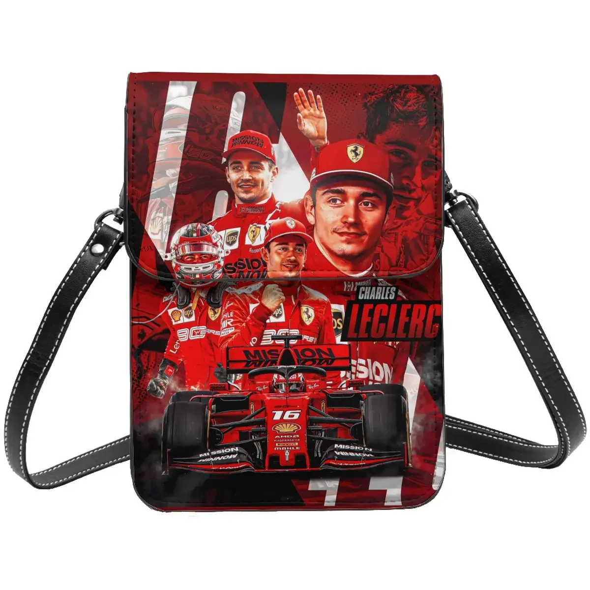 

Charles Leclerc 16 Crossbody Wallet Cell Phone Bag Shoulder Bag Cell Phone Purse Adjustable Strap