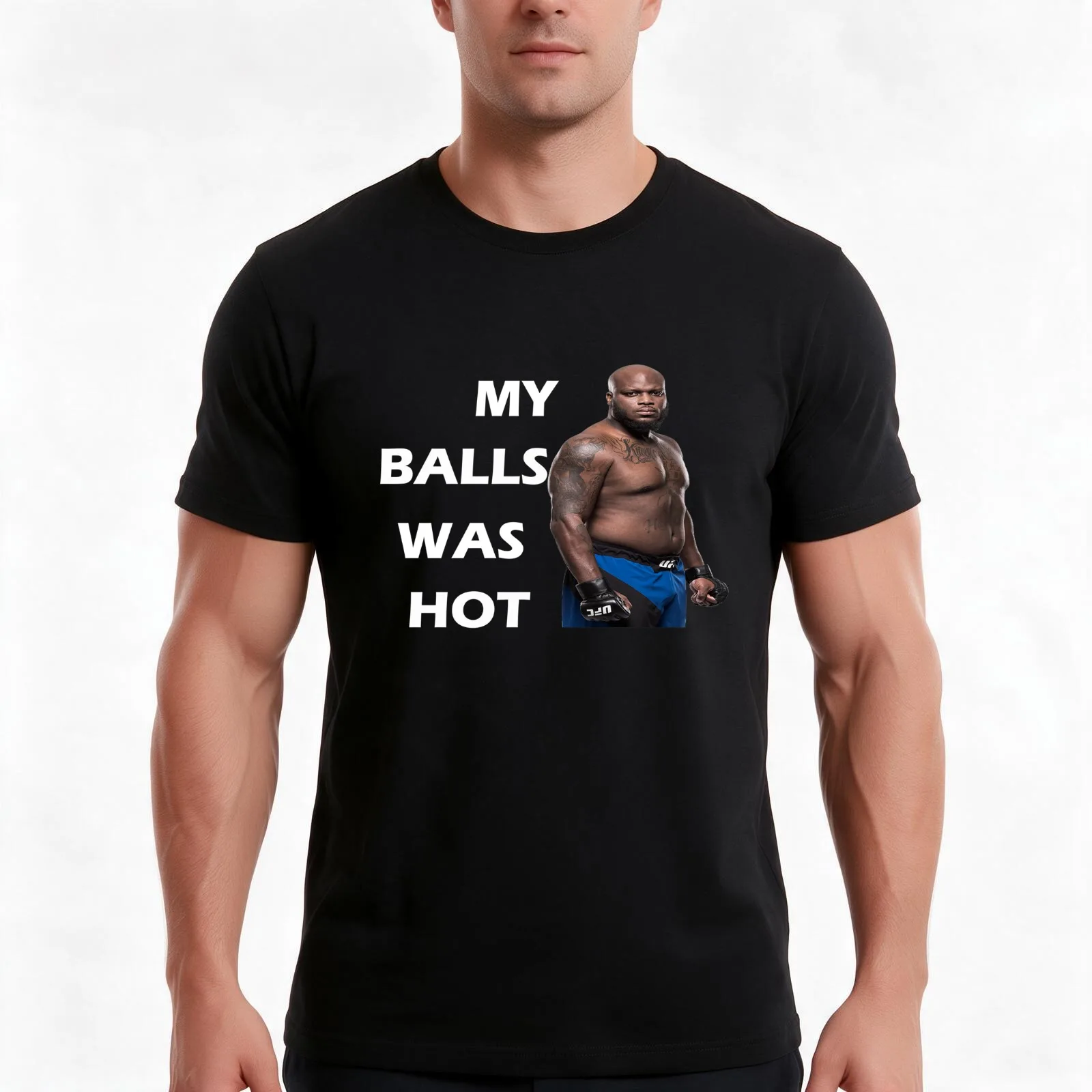 MY BALLS WAS HOT,Derrick Lewis The Black Beast T-Shirt Summer Casual Cotton Tee Oversized Streetwear Tops Unisex Men Women