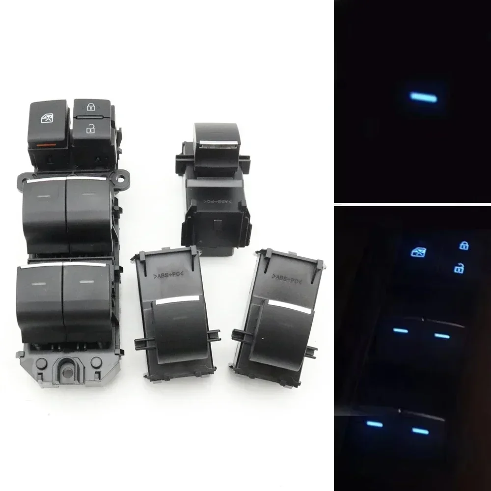 

LHD Power Window Close Open Ice Blue Light Button Lifter Switch For Toyota RAV4 Corolla/ Yaris Karis Cross Avalon Levin C-HR