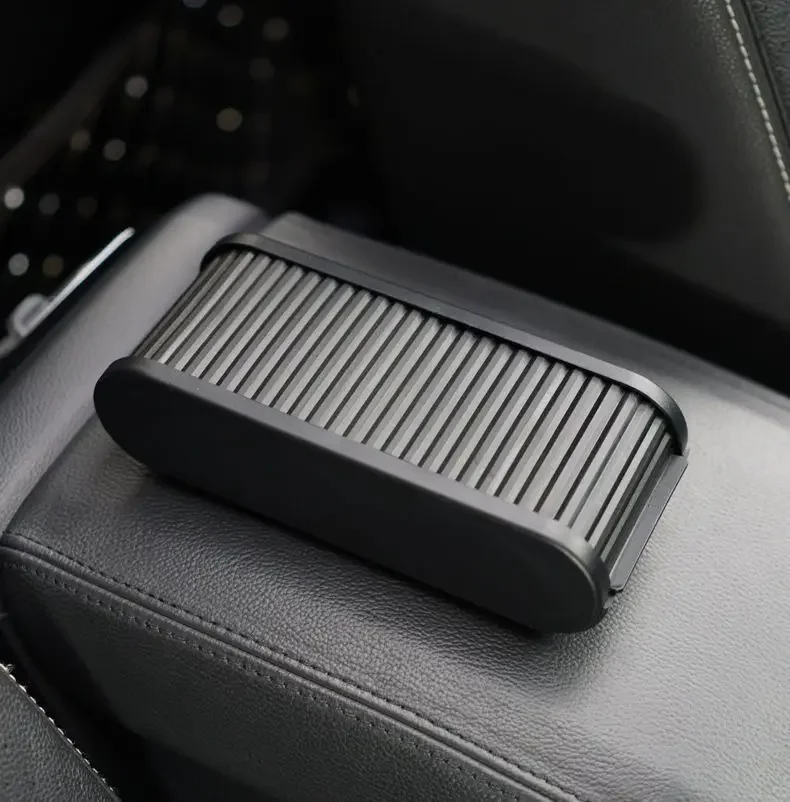 Car Center Console Storage Box, Universal Dashboard Organizer with Lid, Telescopic Coin Glasses Holde Auto Interior Storage view 5
