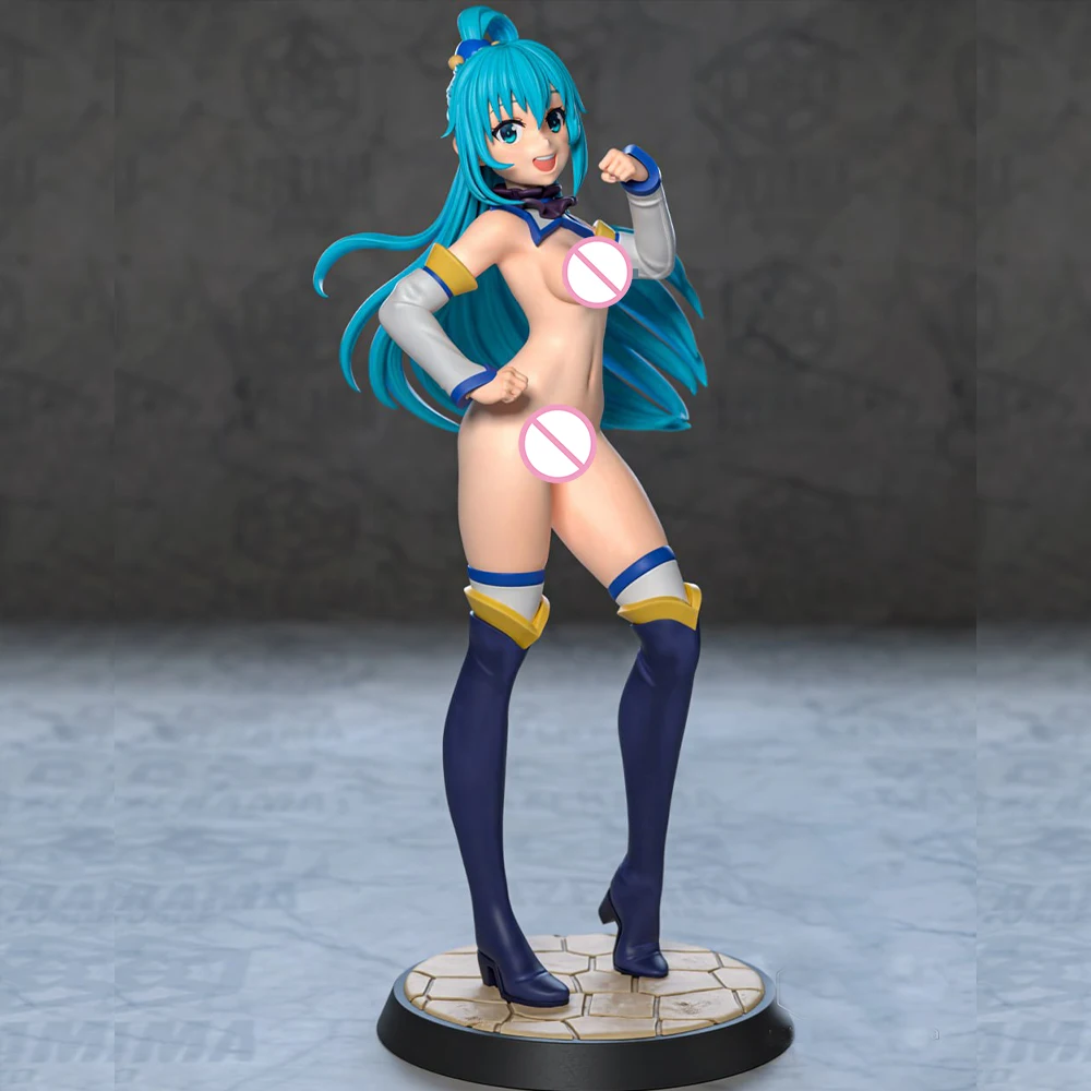 1:24 Kawaii zerama Aqua NSFW 3d gambar cetak Model Resin belum dicat figur Model Kit miniatur garasi Gk Kit Diy belum dirakit mainan