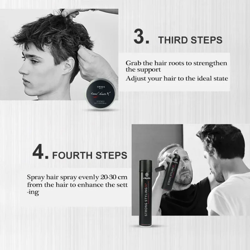 Hair Gel Strong Hold Matte Hair Styling Wax Men Hair Styling Mud Non Greasy Styling Daily Clay High Strong Gel Para Cabello