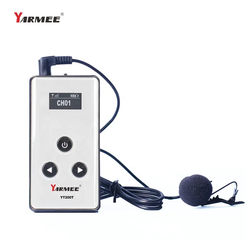 Yarmee One Set Wireless Tour Guide Audio System for Church Visiting Groups Tourist 2 Transmitters and 38 Receivers