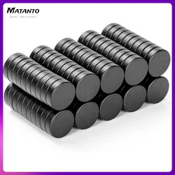 50/100/200/500PCS Strong Magnet Round Black Ferrite Fridge Magnet Permant Magnetic Sheet Disc Neodymium Magnet N35 Super Strong