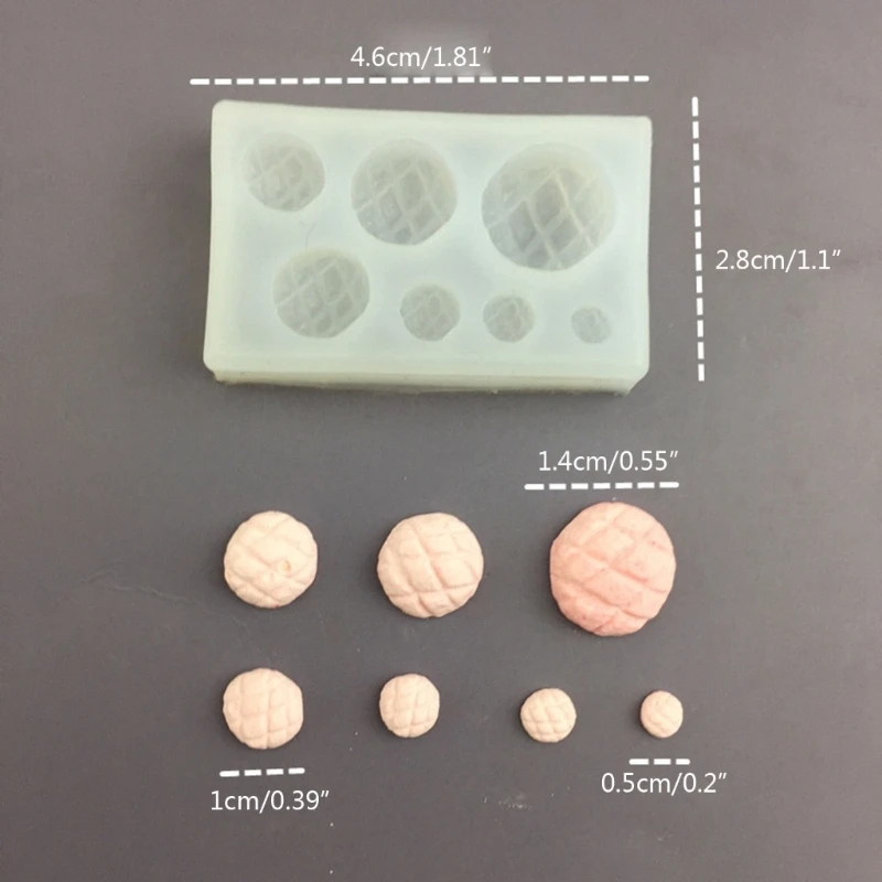 미니 빵 비스킷 케이크 실리콘 몰드, 점토 식품 수지 몰드, DIY 주방 액세서리 장난감, 인형 집 미니어처 액세서리