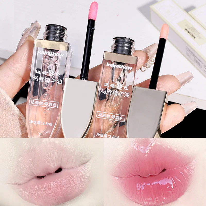 1PC Temperature Color Changing Lip Oil Transparent Moisturizing Remove Dead Skin Repair Nourish Lip Gloss Korean Makeup Cosmetic