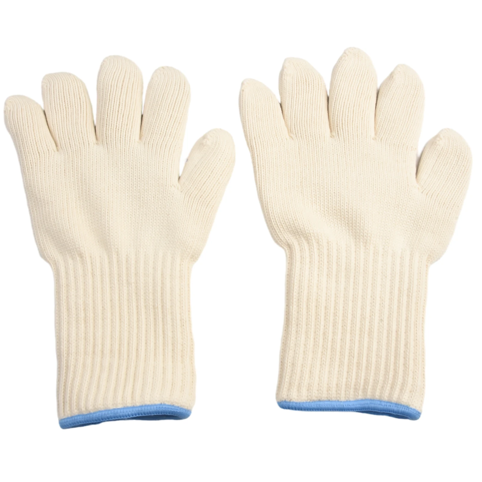 

Практичные новые перчатки, термостойкие, кухонные, кремовые, термостойкие, 1 пара, длинные защитные перчатки для барбекю, барбекю