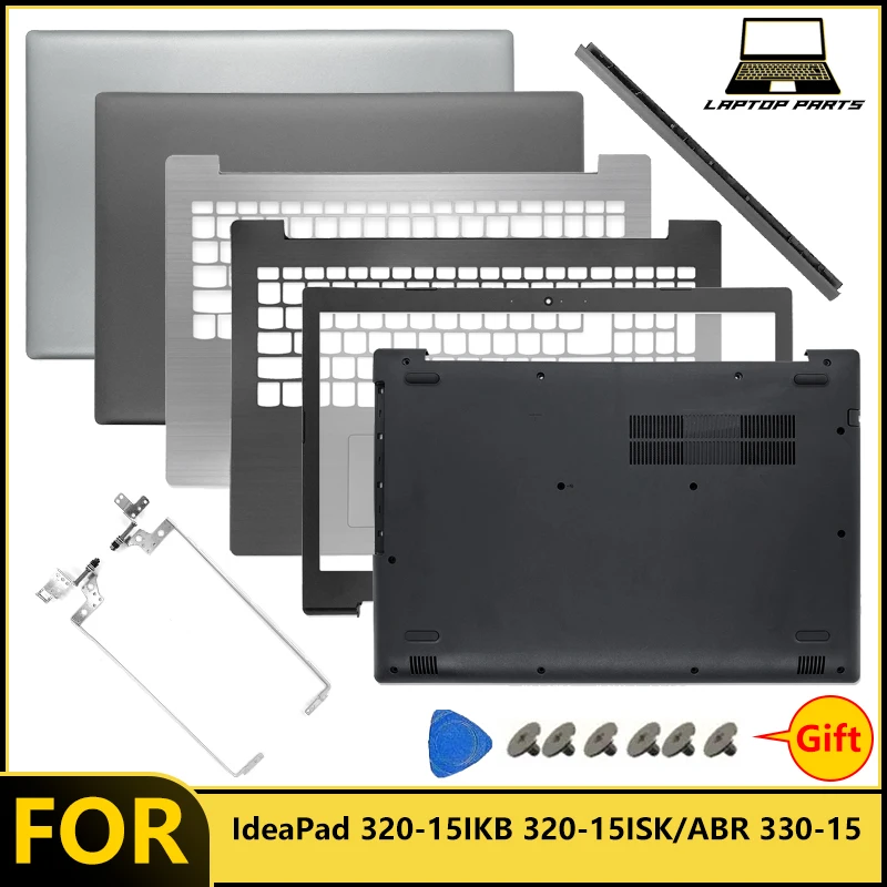 Capa traseira lcd para laptop, moldura frontal, apoio para as mãos, dobradiça nova para ideapad 330-15 320-15 320-15ikb 320-15isk 320-15abr