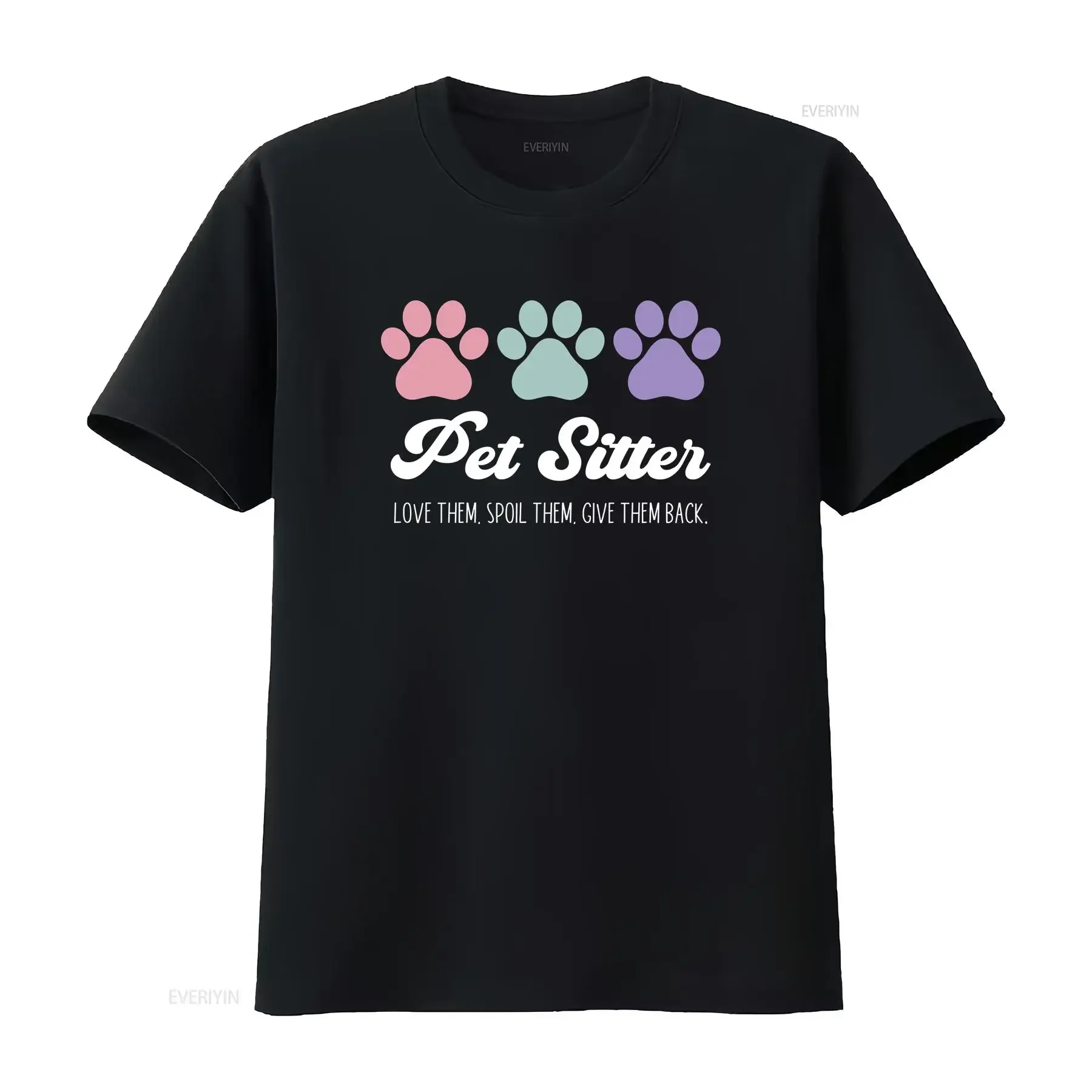 Pet Sitter T Shirt Dog Sitting Funny Lover Aunt Grandma Cat Petsitter Love Them Spoil vintage Washed Breathable streetwear
