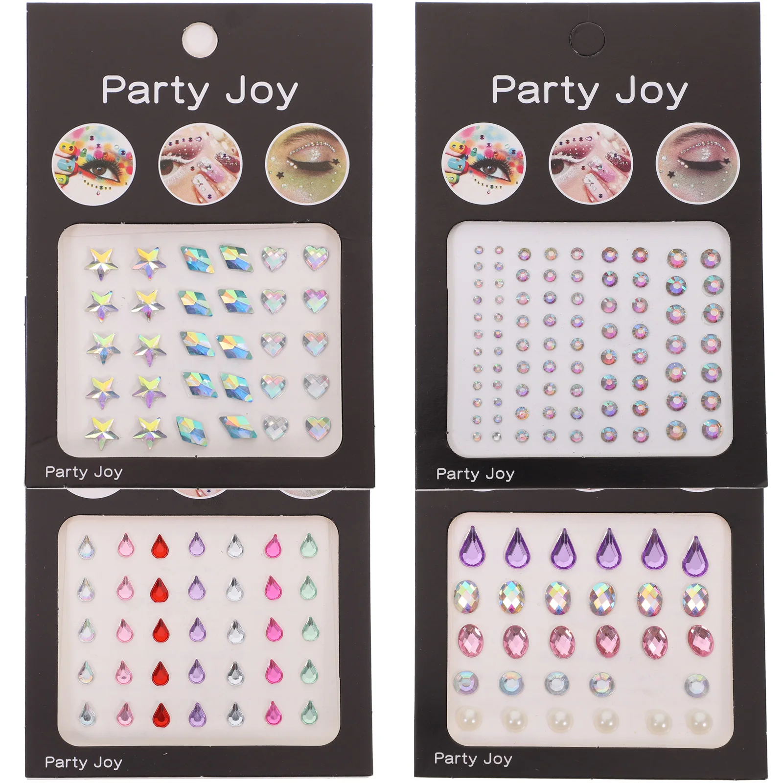 

Tears Eyes Sticker Drilled Pearl Eyebrows Rhinestones Face Jewels Facial Decoration for Makeup Party Halloween Body Gems