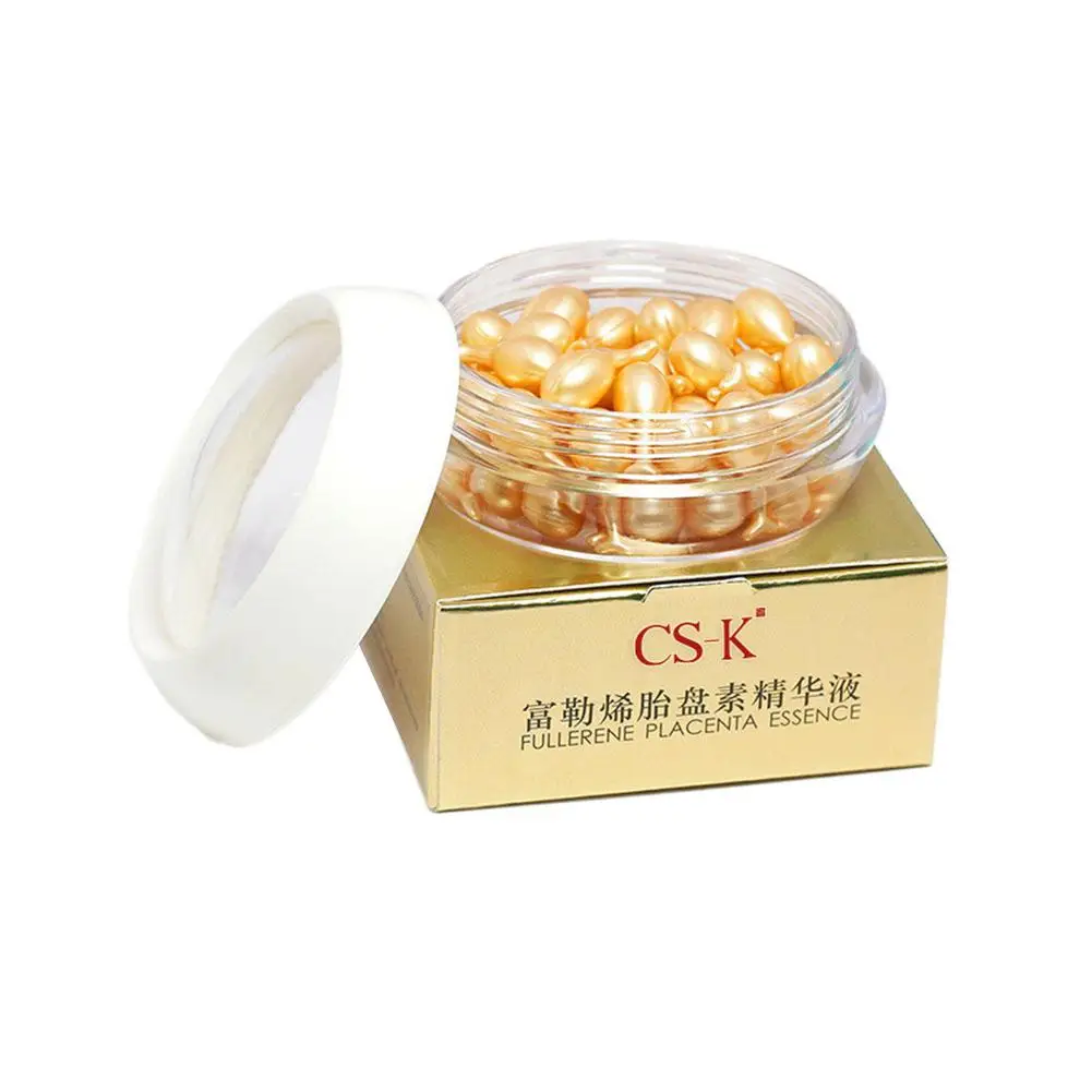 Fullerene Placenta Serum 30 แคปซูลWhitening Spot Remover Anti-Wrinkle Firmingผิวกระจ่างใสสูงHydrating Skin Care Face